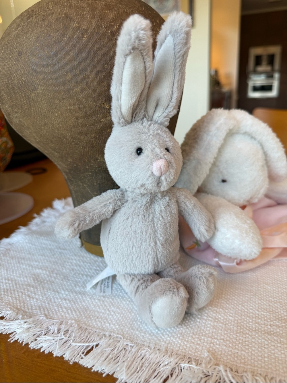Pottery Barn Kids Light Gray Bunny Plush Stuffed Animal